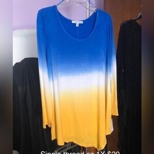 SINGLE THREAD ASYMMETRICAL TUNIC TOP SIZE 1X, NEW. PRICE CUT!!!!